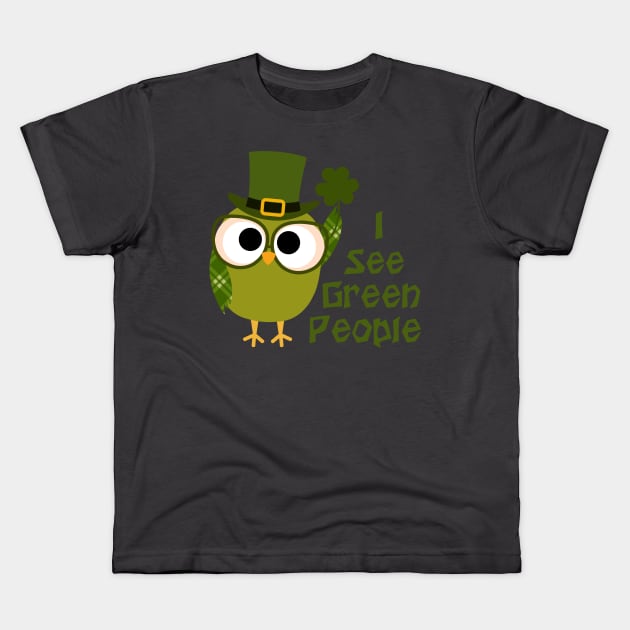 I See Green People! Kids T-Shirt by PeppermintClover